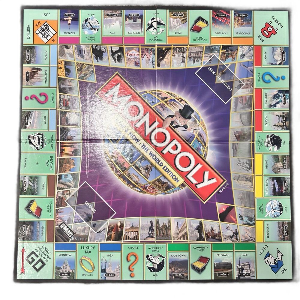Monopoly Here and Now The World Edition Replacement GAMEBOARD Game Board Only